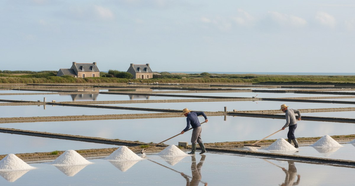 La récolte du sel de Guérande, un savoir-faire millénaire